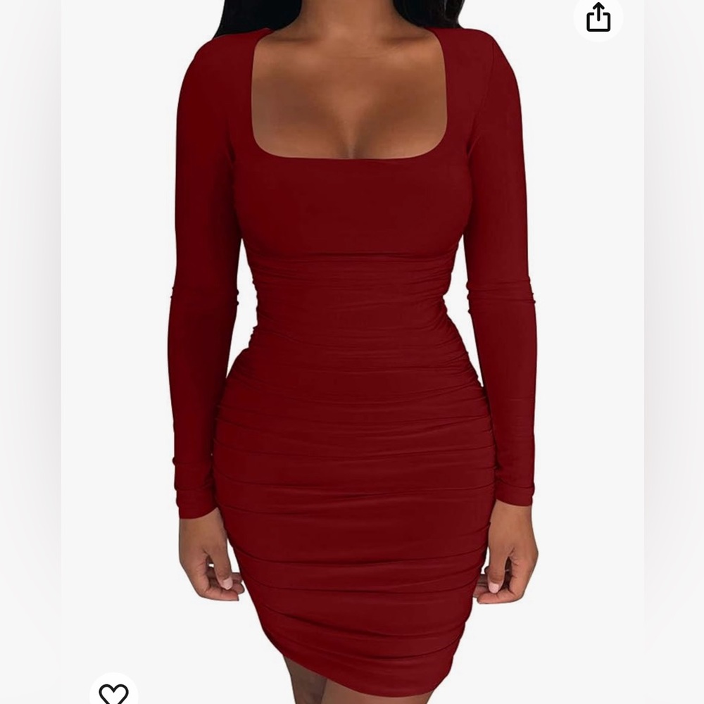 Wine red Body con dress-Never worn